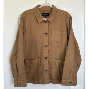 Quince Womens Organic Comfort Stretch Chore Jacket Size XL Brown Cotton